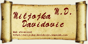 Miljojka Davidović vizit kartica